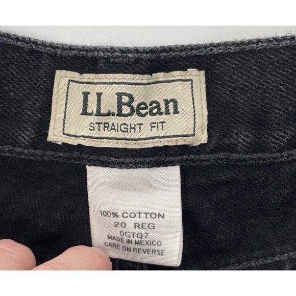 L.L.Bean Plus Size Black Straight Fit Cut Off Raw Hem Shorts Size 20 - Picture 3 of 9